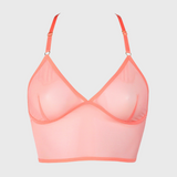 triangle top peach mesh