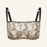 Kim High Neck Embroidery Bra