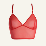 red mesh triangle top