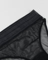 Else Lingerie lace trimmed stretch tulle brief black