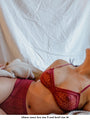 structured stretch lace and tulle bralette