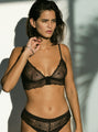 embroidered tulle longline bralette