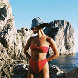 ilda strapless bikini top rosso
