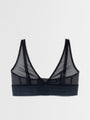 lace trimmed stretch tulle soft plunge bra