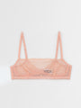 embroidered tulle bandeau underwire bra